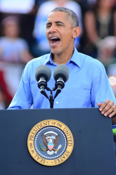 Président Barack Obama Prend Parole Lors Rassemblement Campagne Stade Osceola — Photo