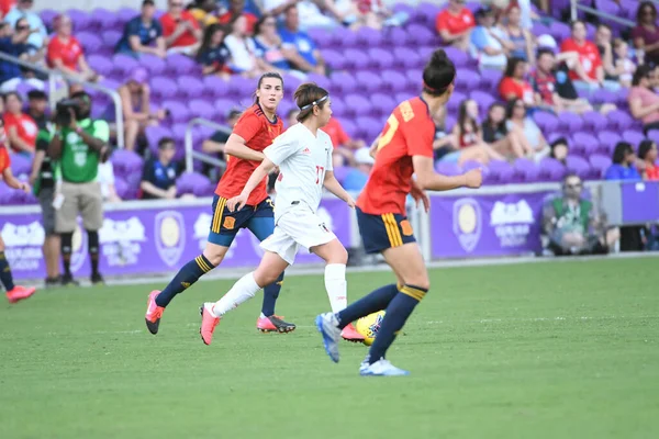 Spanien Gegen Japan Spiel Während Des Shebelieves Cup 2020 Exploria — Stockfoto