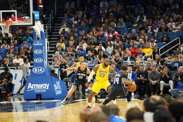 Orlando Magic Acoge Los Angeles Lakers Amway Center Orlando Forida — Foto de Stock