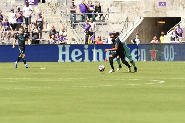 Orlando City Hosts Vancouver Whitecaps Orlando City Stadium Saturday April — Stockfoto