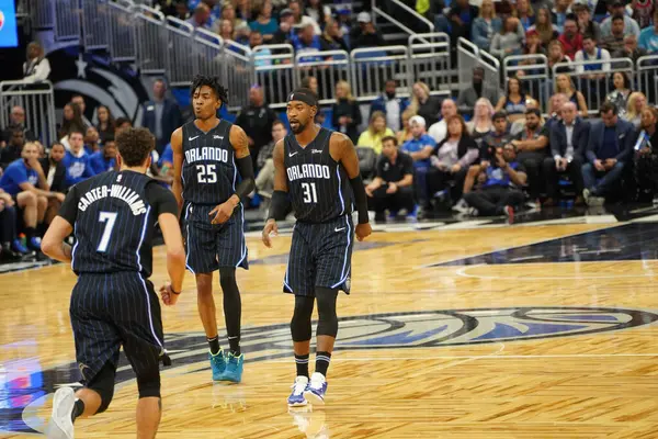 Orlando Magic Gastheer Van Miami Heat Het Amway Center Orlando — Stockfoto