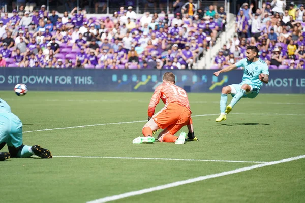 Orlando City Organizuje Vancouver Whitecaps Stadionie Orlando City Stadium Sobotę — Zdjęcie stockowe