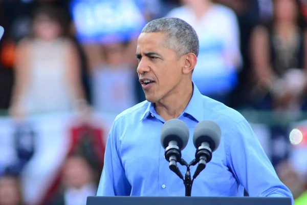 Presidente Barack Obama Habla Mitin Campaña Estadio Heritage Park Osceola — Foto de Stock