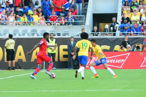 Brazília Szembesül Haitivel Copa America Centenario Alatt Orlando Floridában Camping — Stock Fotó