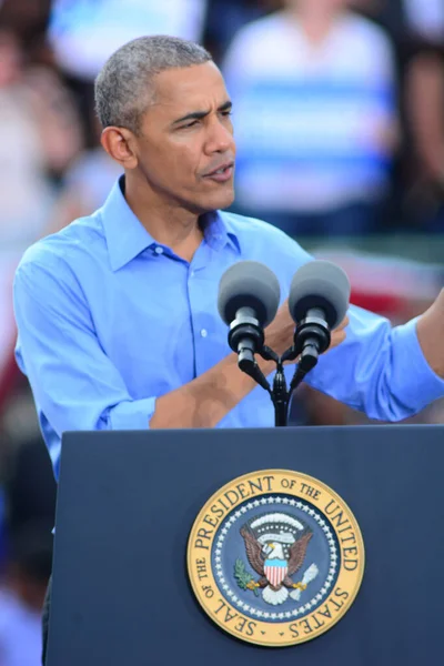 Presidente Barack Obama Habla Mitin Campaña Estadio Heritage Park Osceola — Foto de Stock