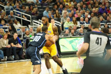Orlando Magic 11 Aralık 2019 Çarşamba günü Orlando Forida 'daki Amway Center' da Los Angeles Lakers 'a ev sahipliği yaptı. Fotoğraf: Marty Jean-Louis