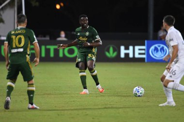 Los Angeles Galaksisi, 14 Temmuz 2020 'de Orlando Florida ABD' deki ESPN Vahşi Spor Dünyası 'nda düzenlenen MLS Sırt Turnuvası sırasında Portland Timbers ile karşı karşıya geldi.