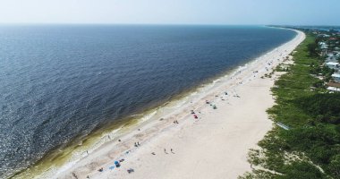 4 Ağustos 2017 'de Florida' daki Güzel Clearwater Sahili 'nin hava görüntüsü..