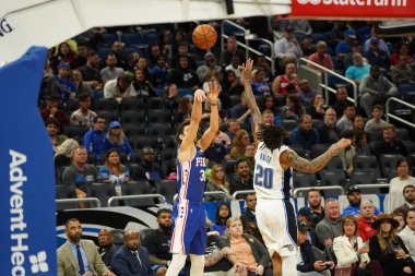 Orlando Magic, Philadelphia 76ers 'ı 13 Kasım 2019 Çarşamba günü Amway Center' da ağırlamaktadır. Fotoğraf: Marty Jean-Louis