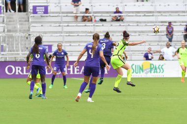 Orlando Pride 21 Temmuz 2018 'de Orlando Florida' daki Exploria Stadyumu 'nda Seattle Reign FC' ye ev sahipliği yapmaktadır. Fotoğraf: Marty Jean-Louis