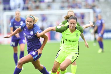 Orlando Pride 21 Temmuz 2018 'de Orlando Florida' daki Exploria Stadyumu 'nda Seattle Reign FC' ye ev sahipliği yapmaktadır. Fotoğraf: Marty Jean-Louis
