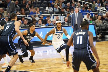 Orlando Magic 28 Şubat 2020 tarihinde Orlando Florida 'da Amway Center' da Minnesota Timberwolves 'a ev sahipliği yapar..  