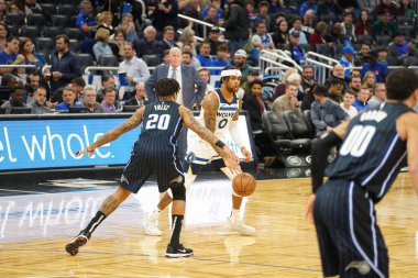 Orlando Magic 28 Şubat 2020 tarihinde Orlando Florida 'da Amway Center' da Minnesota Timberwolves 'a ev sahipliği yapar..  