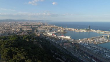 İspanya, Barselona 'nın hava manzarası