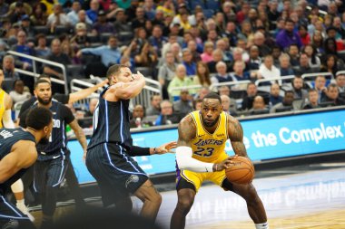 Orlando Magic 11 Aralık 2019 Çarşamba günü Orlando Forida 'daki Amway Center' da Los Angeles Lakers 'a ev sahipliği yaptı. Fotoğraf: Marty Jean-Louis