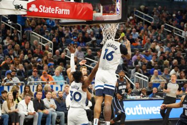 Orlando Magic 28 Şubat 2020 tarihinde Orlando Florida 'da Amway Center' da Minnesota Timberwolves 'a ev sahipliği yapar..  