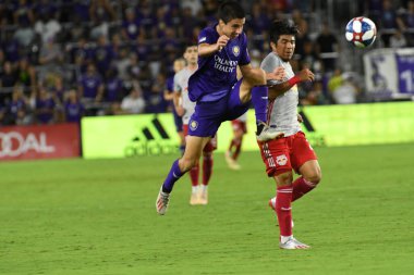 Orlando City 21 Temmuz 2019 tarihinde Florida, Orlando 'da Exploria Stadyumu' nda New York Red Bulls 'a ev sahipliği yaptı..
