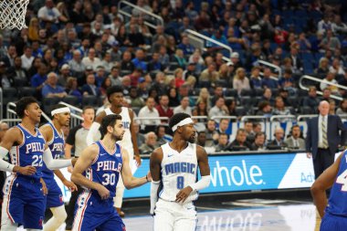 Orlando Magic, Philadelphia 76ers 'ı 13 Kasım 2019 Çarşamba günü Amway Center' da ağırlamaktadır. Fotoğraf: Marty Jean-Louis