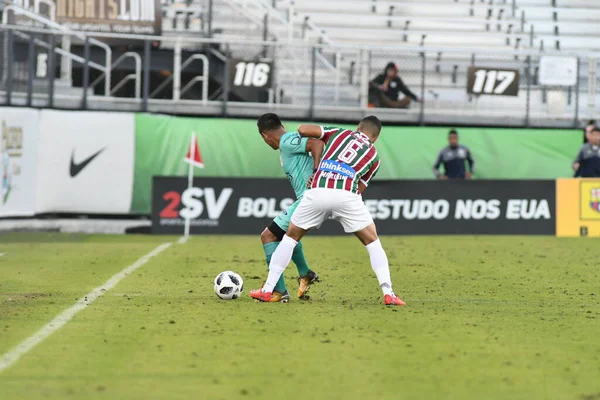 Fluminense Barcelona Během Floridského Poháru Stadionu Spectrum Ledna 2018 Orlandu — Stock fotografie