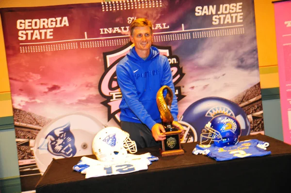 Georgia State Football Team Prepara Para Cure Bowl Como Eles — Fotografia de Stock