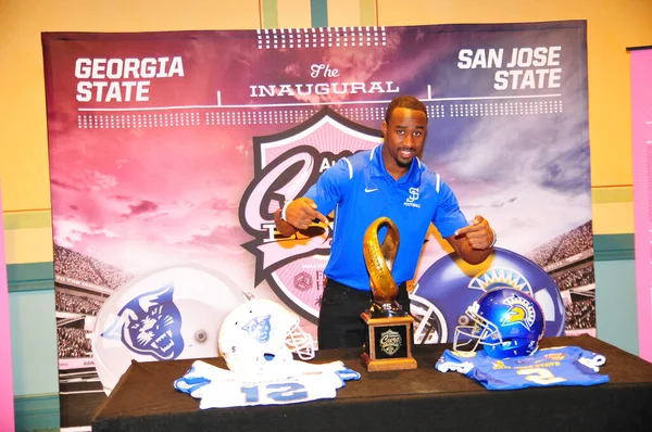 Georgia State Football Squadra Prepara Cure Bowl Come Affrontano San — Foto Stock