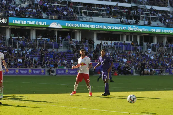 Orlando City Ospita New York Red Bulls Citrus Bowl Aprile — Foto Stock