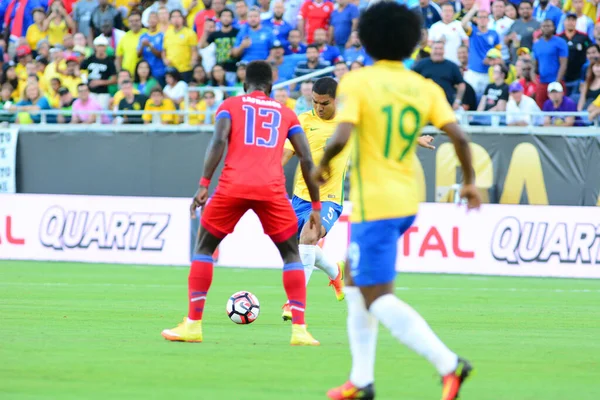 Brasil Enfrenta Haití Durante Copa América Centenario Orlando Florida Camping —  Fotos de Stock