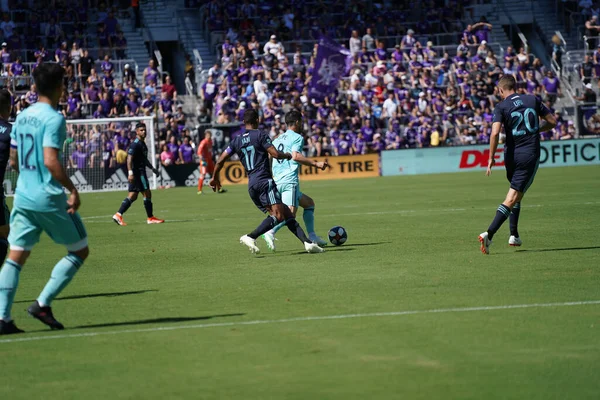 Orlando City Organizuje Vancouver Whitecaps Stadionie Orlando City Stadium Sobotę — Zdjęcie stockowe