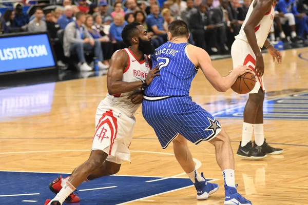 Orlando Magic Φιλοξενεί Τους Houston Rockets Στο Amway Arena Την — Φωτογραφία Αρχείου