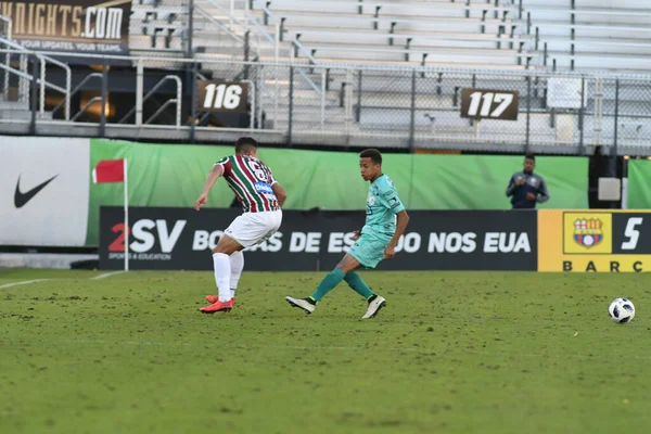 Fluminense Barcelona Během Floridského Poháru Stadionu Spectrum Ledna 2018 Orlandu — Stock fotografie