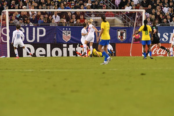 Финал Кубка Shebelieves Сша Против Бразилии Стадионе Raymond James Stadium — стоковое фото