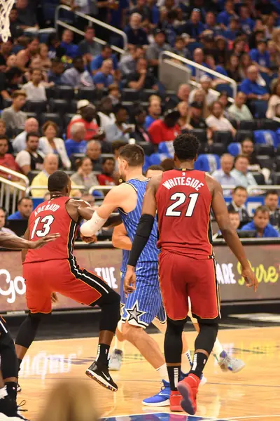 Orlando Magic Recebe Miami Heat Amway Center Orlando Florida Outubro — Fotografia de Stock