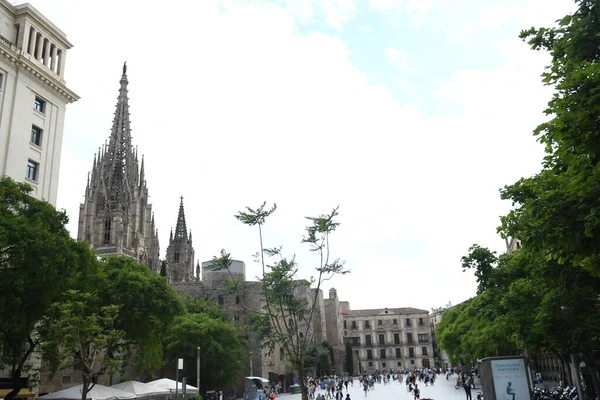 Utsikt Över Temple Expiatori Den Heliga Familjen Barcelona — Stockfoto