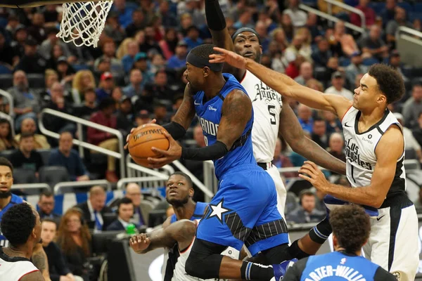 Orlando Magic oyuncusu Terrence Ross # 31, 28 Şubat 2020 tarihinde Orlando Florida 'da Amway Center' da üç vuruş yaptı..