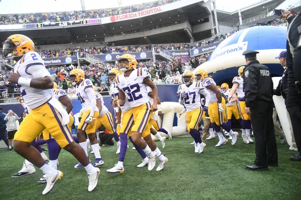 Notre Dame Αντιμετωπίσει Lsu Κατά Διάρκεια Του Citrus Bowl Στο — Φωτογραφία Αρχείου