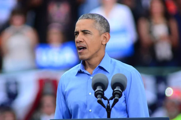 Presidente Barack Obama Fala Comício Campanha Estádio Osceola Heritage Park — Fotografia de Stock