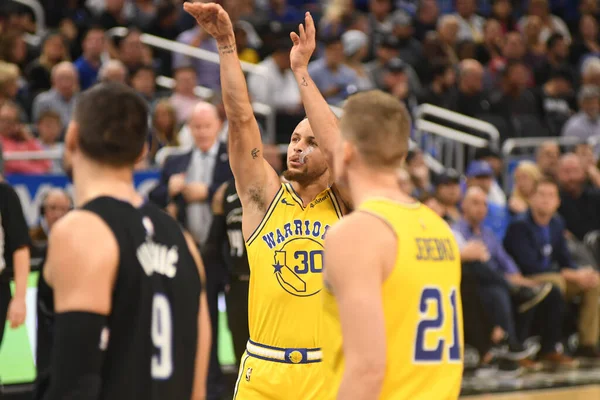 Orlando Magic Φιλοξενεί Τους Golden State Warriors Στο Amway Center — Φωτογραφία Αρχείου