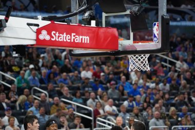 Orlando Magic, Orlando, Florida, ABD 'deki Amway Center' da Milwaukee Bucks 'a ev sahipliği yapıyor. 1 Kasım 2019.  