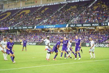 Orlando City SC, 19 Haziran 2019 Çarşamba günü Orlando 'daki Exploria Stadyumu' nda düzenlenen ABD Açık Kupası sırasında New England Devrimi 'ne ev sahipliği yaptı.