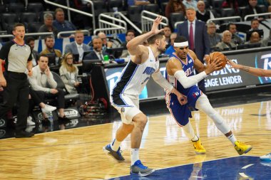 Orlando Magic, Philadelphia 76ers 'ı 13 Kasım 2019 Çarşamba günü Amway Center' da ağırlamaktadır. Fotoğraf: Marty Jean-Louis
