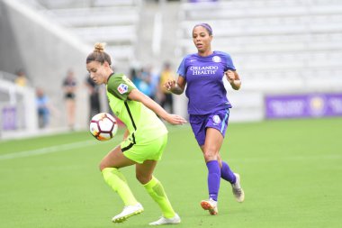 Orlando Pride 21 Temmuz 2018 'de Orlando Florida' daki Exploria Stadyumu 'nda Seattle Reign FC' ye ev sahipliği yapmaktadır. Fotoğraf: Marty Jean-Louis