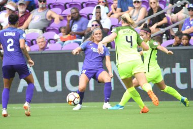 Orlando Pride 21 Temmuz 2018 'de Orlando Florida' daki Exploria Stadyumu 'nda Seattle Reign FC' ye ev sahipliği yapmaktadır. Fotoğraf: Marty Jean-Louis