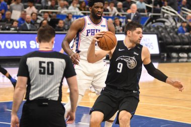 Orlando Magic, Philadelphia 76ers 'ı 25 Mart 2019' da Orlando Florida 'daki Amway Arena' da ağırlıyor..
