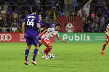 Orlando City 21 Temmuz 2019 tarihinde Florida, Orlando 'da Exploria Stadyumu' nda New York Red Bulls 'a ev sahipliği yaptı..