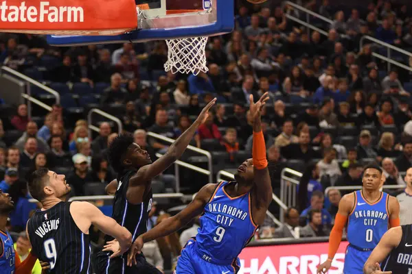 Orlando Magic Hostí Oklahomacity Thunder Amway Center Orlandu Floridě Ledna — Stock fotografie