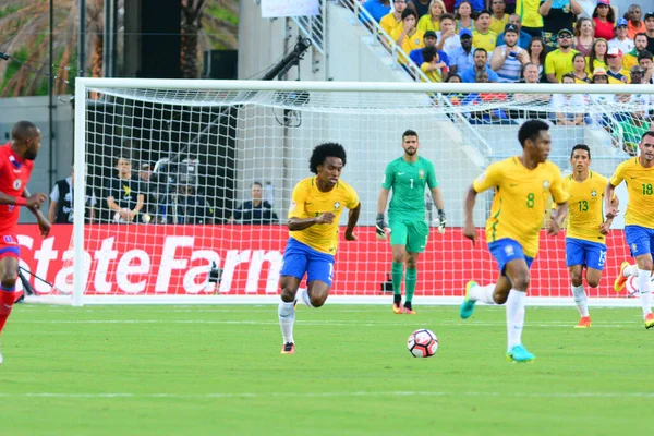 Brasil Enfrenta Haiti Durante Centenário Copa América Orlando Florida Camping — Fotografia de Stock