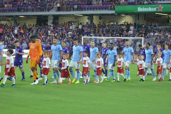 Orlando City Accueille Nyc Stade Exploria Orlando Floride Juillet 2018 — Photo