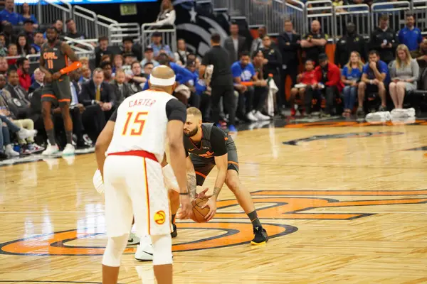 Orlando Magic Hospeda Atlanta Hawks Amway Center Orlando Florida Segunda — Fotografia de Stock