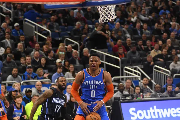 Orlando Magic Hostí Oklahomacity Thunder Amway Center Orlandu Floridě Ledna — Stock fotografie