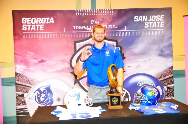 Georgia State Football Squadra Prepara Cure Bowl Come Affrontano San — Foto Stock